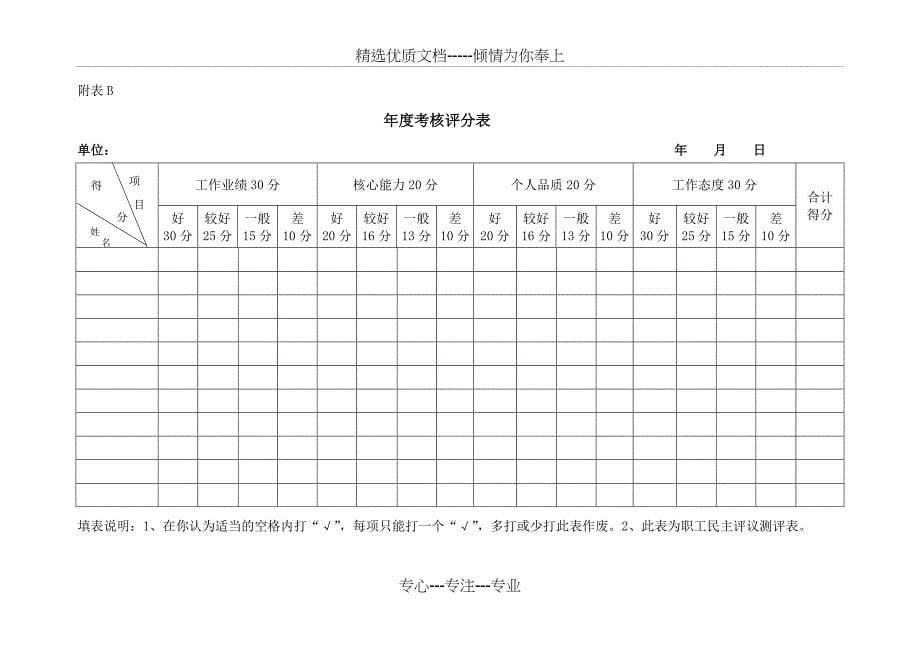 化工企业专业技术人员绩效考核办法_第5页