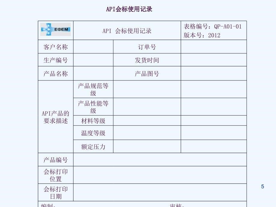 API会标使用与管理控制程序ppt课件_第5页