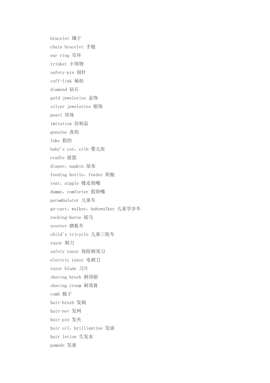 2013年成考高起点英语分类词资料：购物.doc_第4页