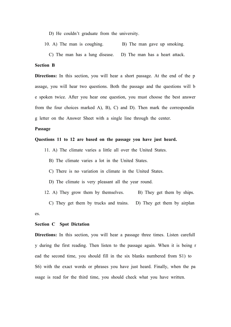 2023年四川省大学英语三级考试模拟试题及答桉_第2页