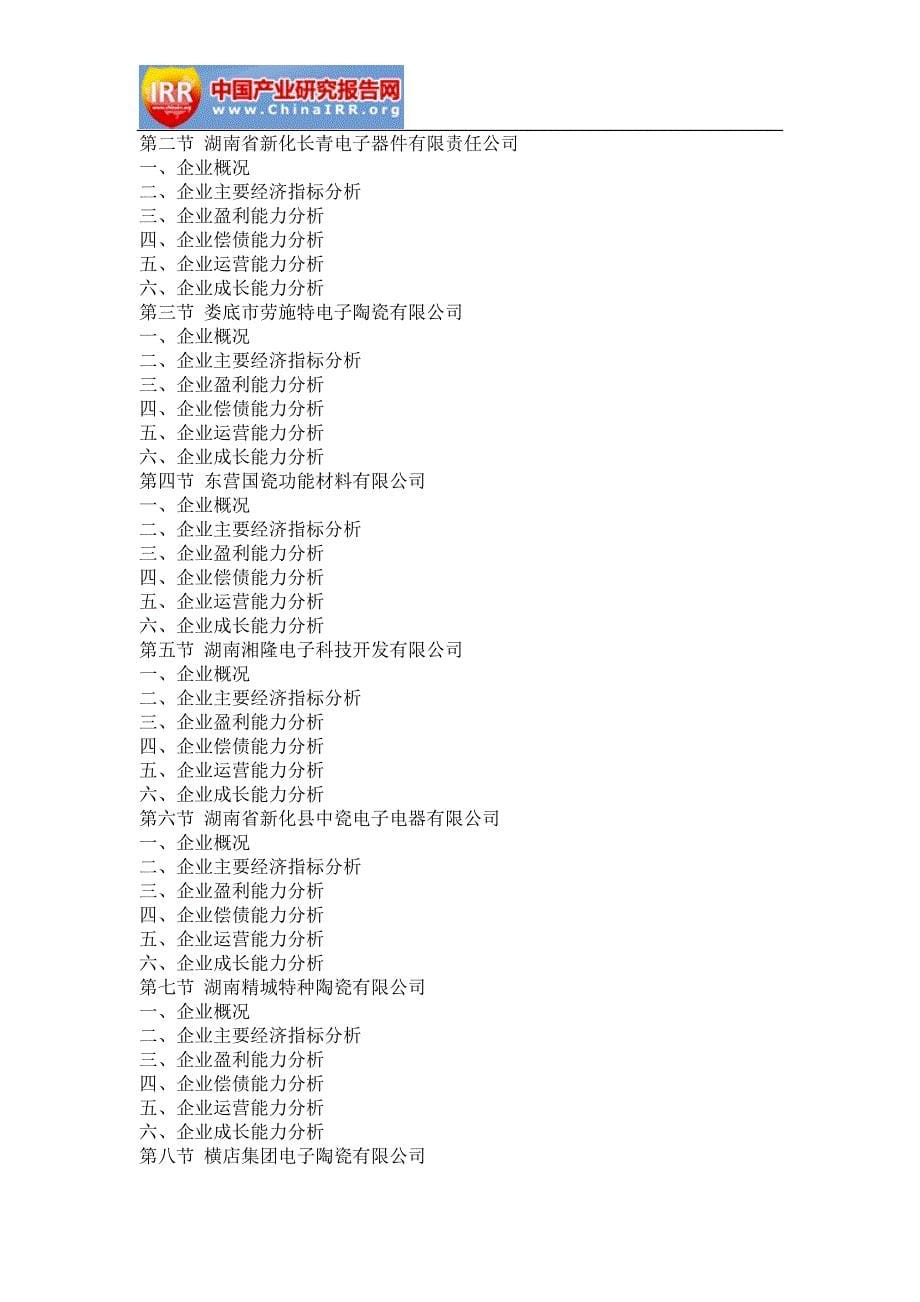 2017-2022年中国电子陶瓷材料行业市场监测与投资战略研究报告(目录)_第5页