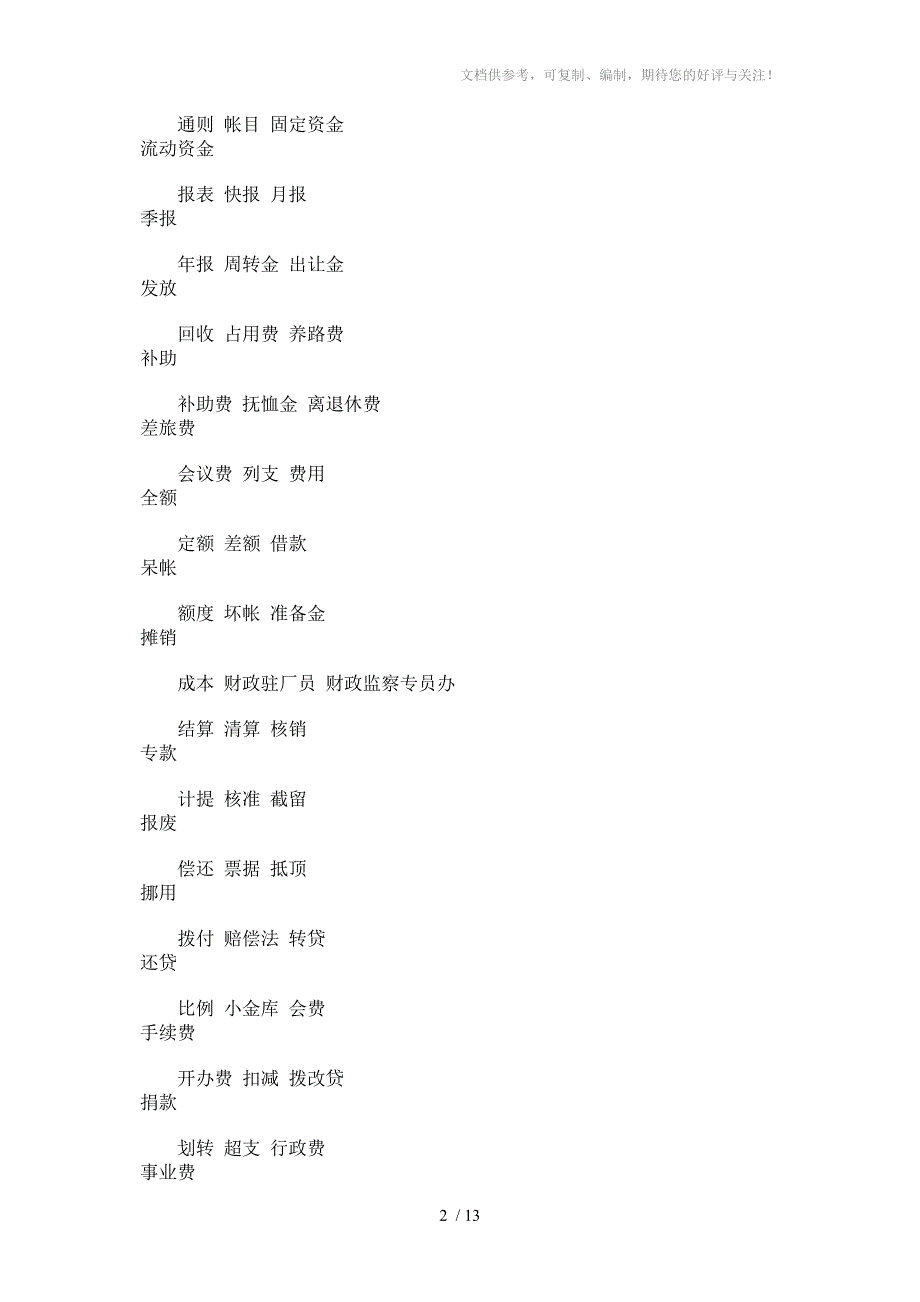 财政系统主题词表_第2页