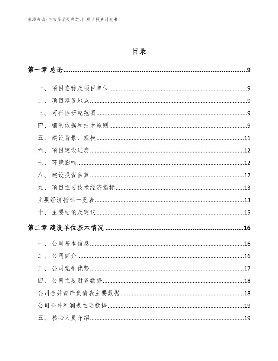 毕节显示处理芯片 项目投资计划书_第3页