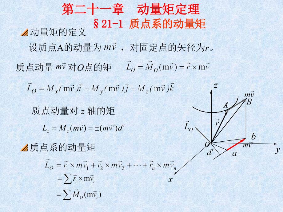 质点动量对O点的矩_第1页