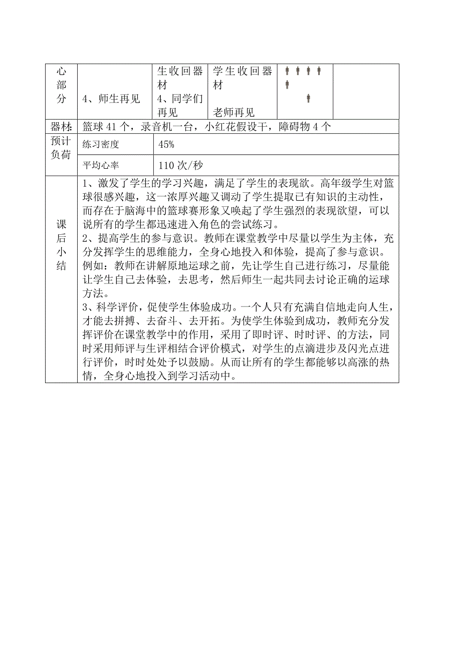 小学四年级篮球课教案_第3页