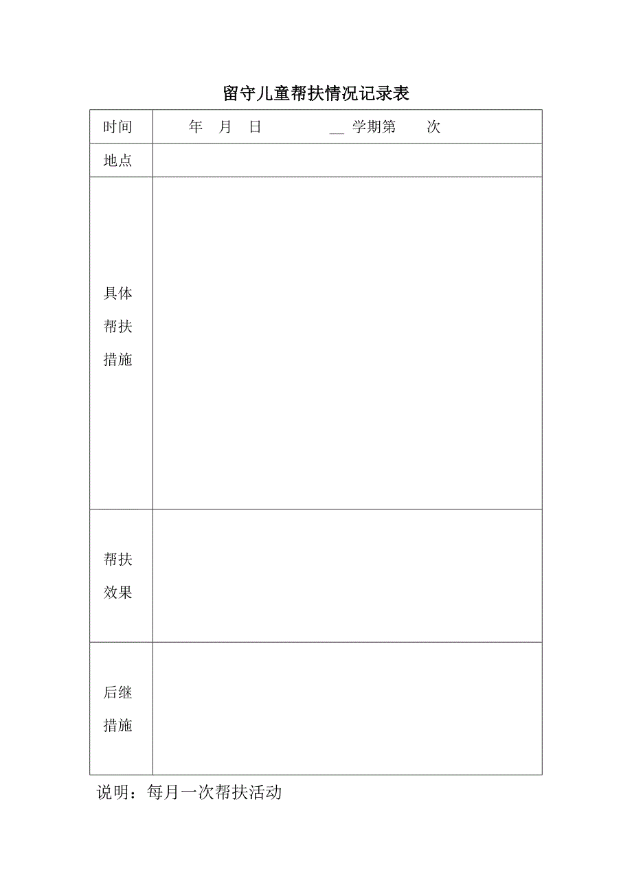 留守儿童帮扶工作记录表.doc_第3页