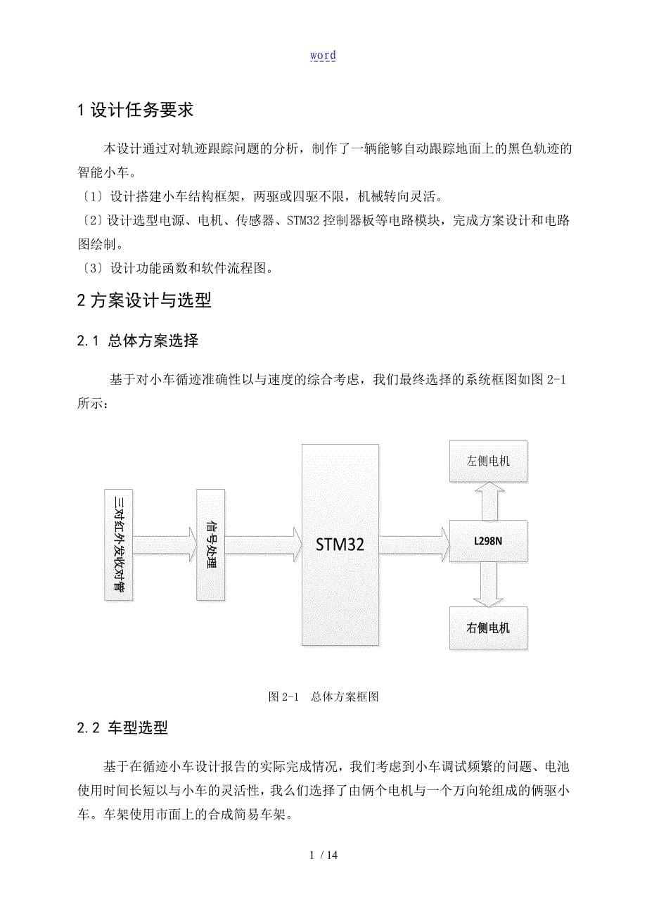 自动循迹小车课程设计_第5页