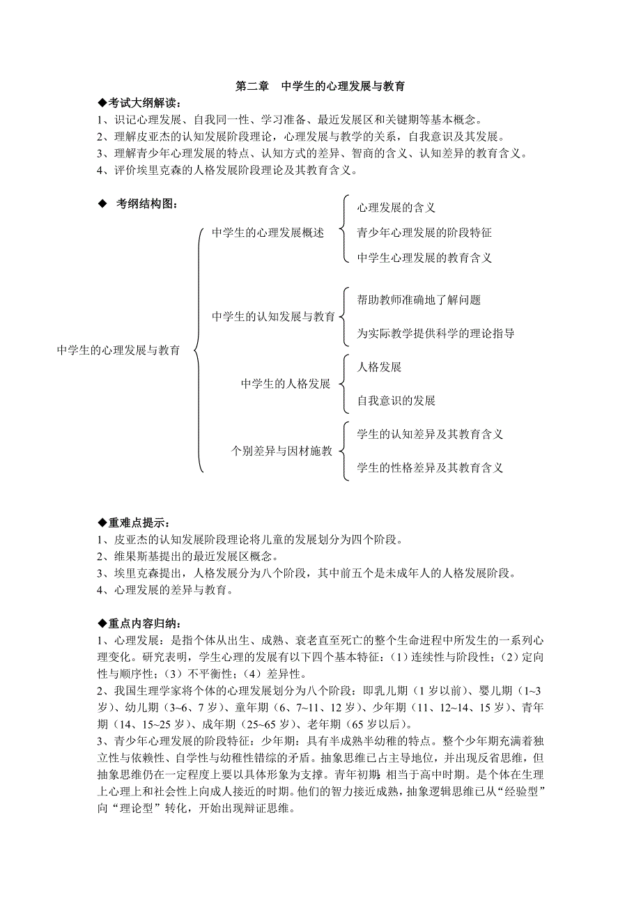 教育心理学——第2章：中学生的心理发展与教育_第1页