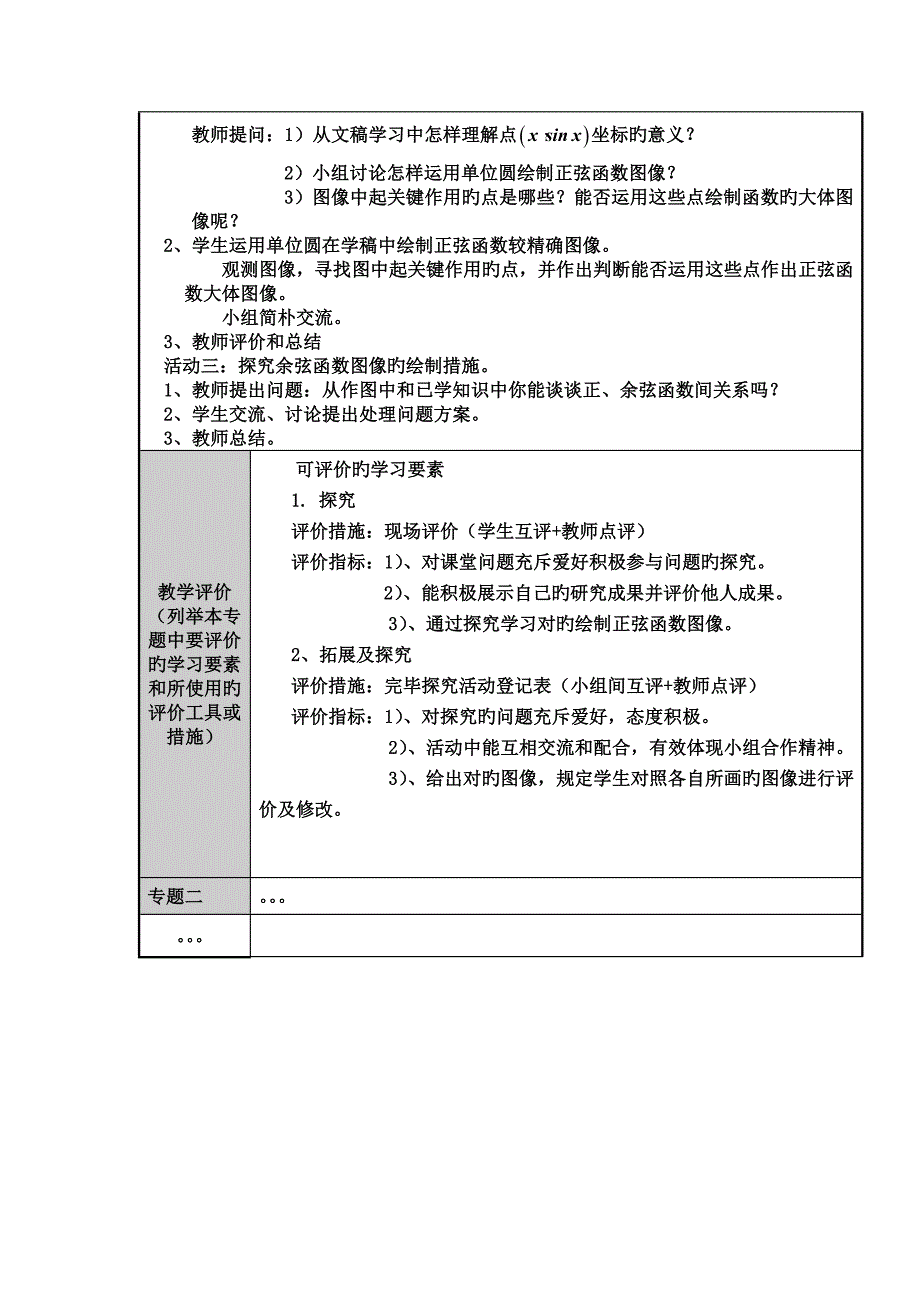 三角函数的图像和性质主题单元设计及思维导图_第4页