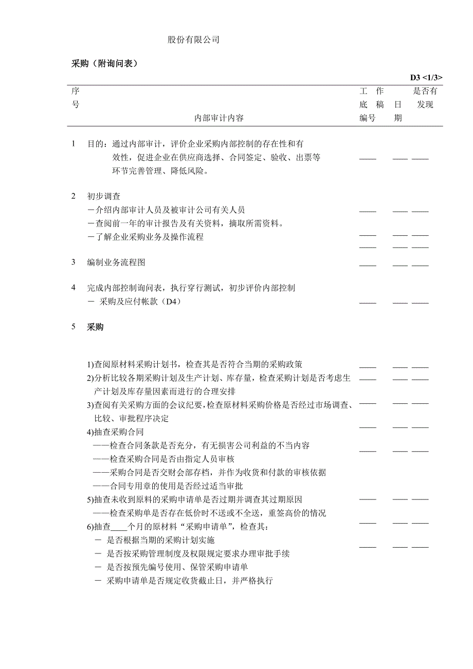 采购活动测试表.doc_第1页