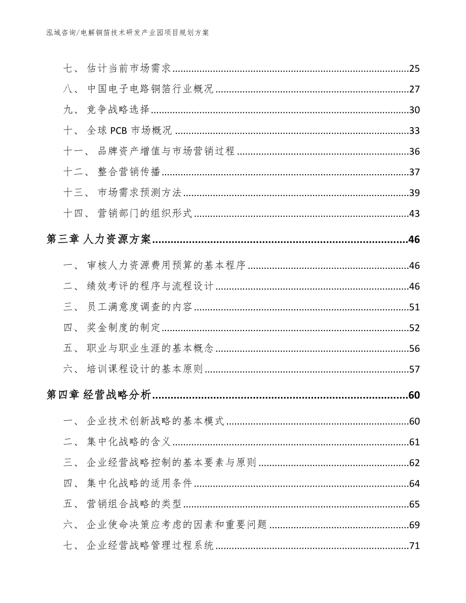 电解铜箔技术研发产业园项目规划方案【模板】_第4页