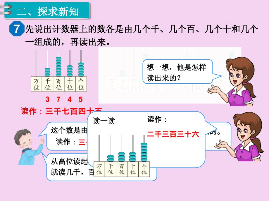 二年级下册数学第7单元万以内数的认识第6课时1以内数的认识2人教新课标ppt课件_第3页