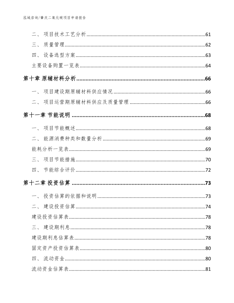 肇庆二氧化碳项目申请报告（范文模板）_第3页