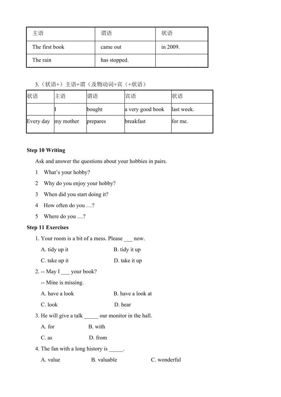 Module6Hobbies教案.doc_第5页