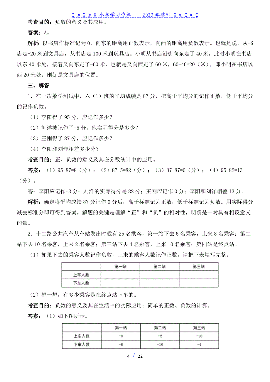 人教版六年级下册数学同步练习_第4页