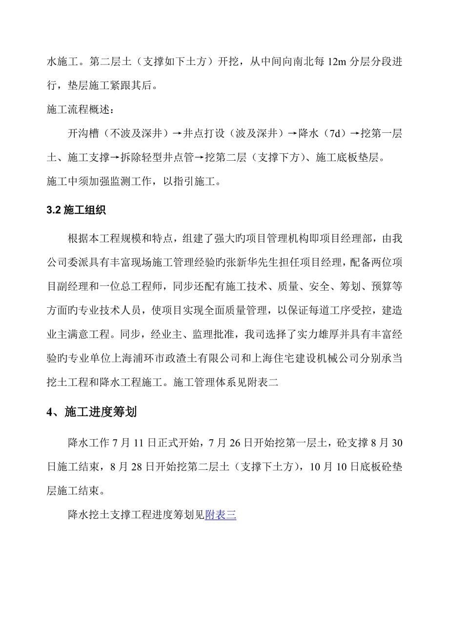 上海东南花苑基坑降水挖土支承关键工程综合施工组织设计_第5页