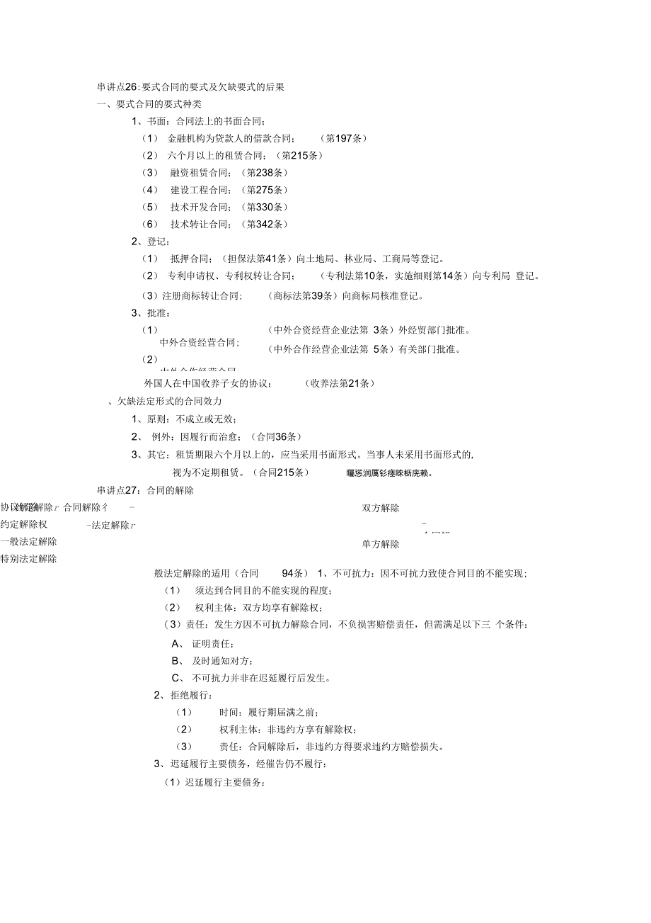 串讲点26要式合同的要式及欠缺要式的后果_第1页