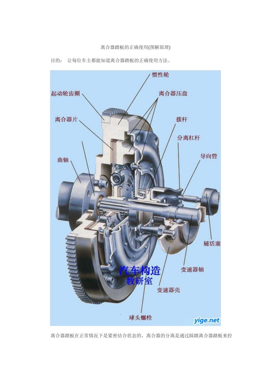 离合器踏板的正确使用(图解原理)_第1页