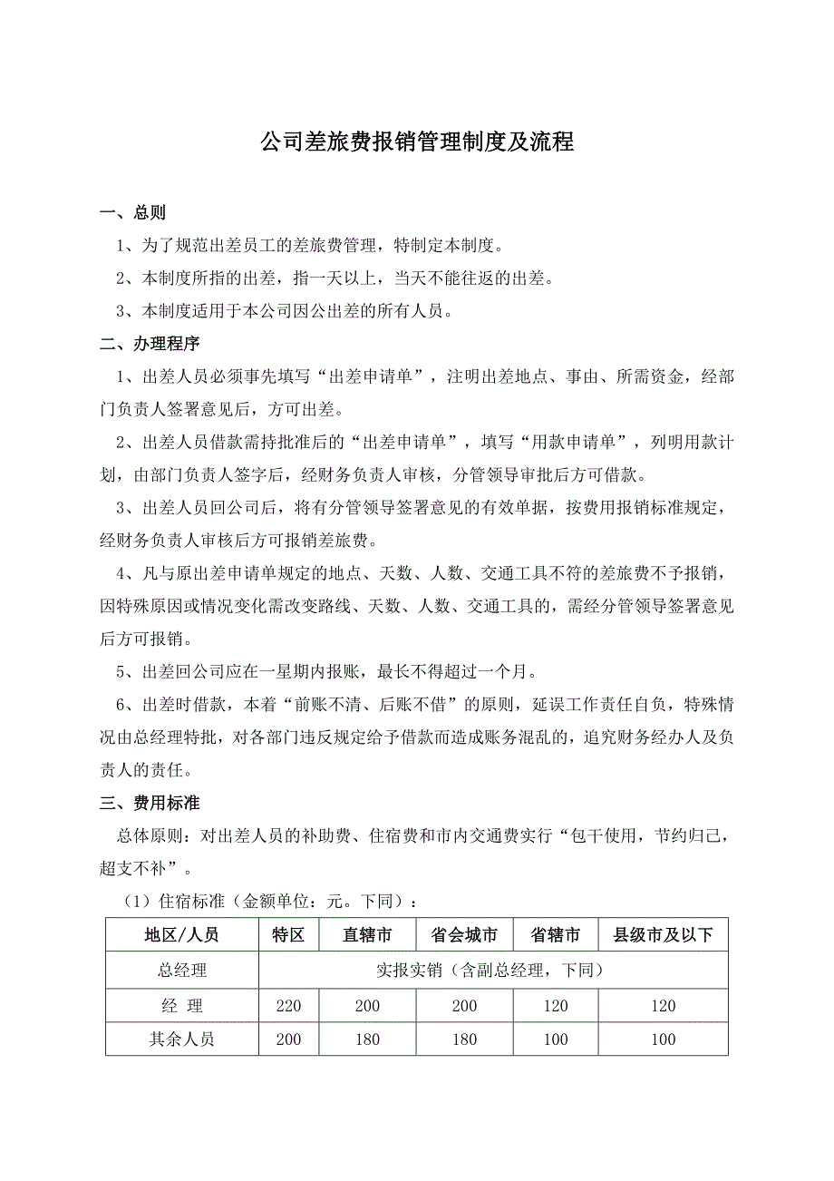 公司差旅费报销管理制度及流程（天选打工人）.docx_第1页