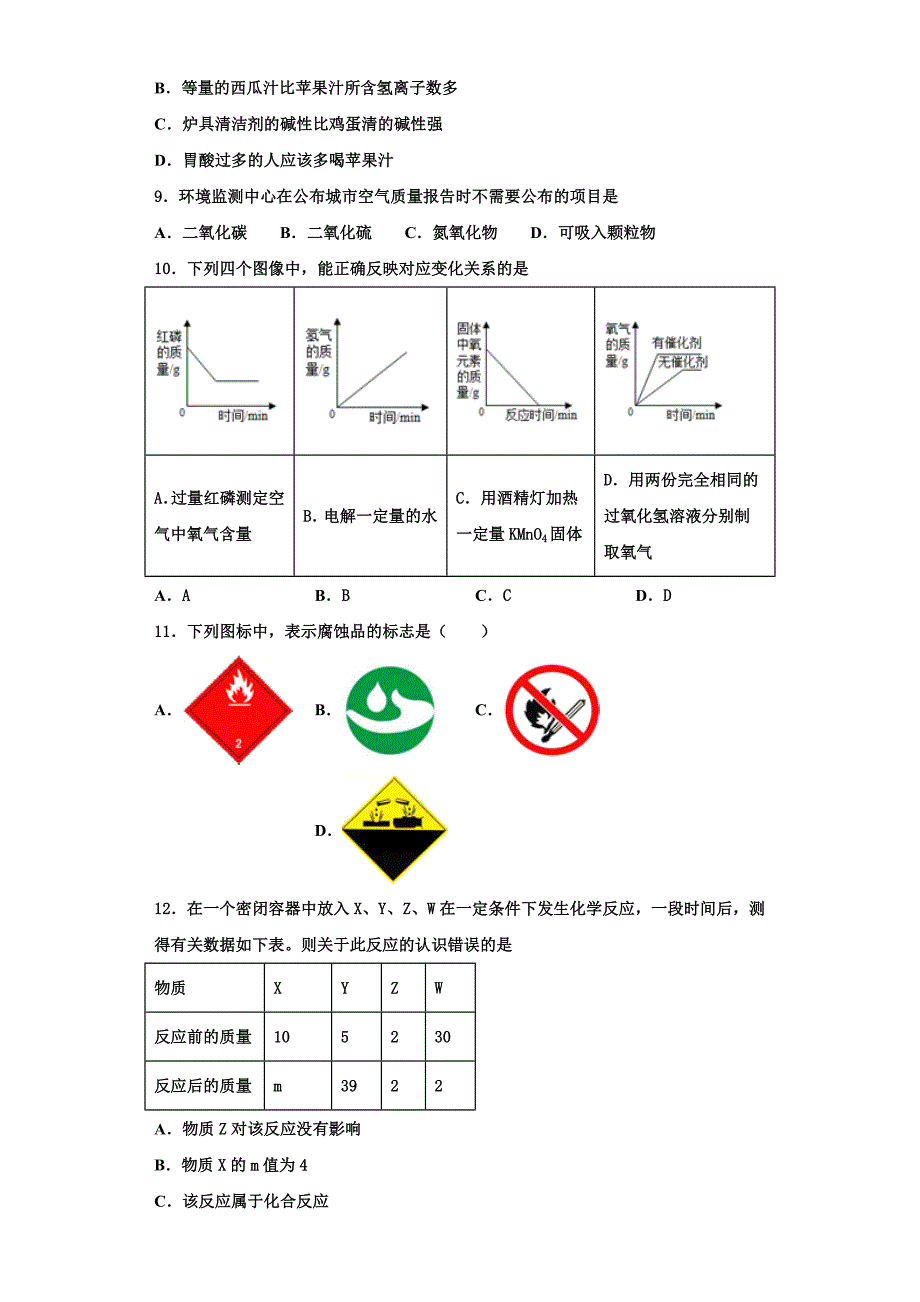 2022-2023学年上海市交大二附中化学九年级第一学期期中经典模拟试题含解析.doc_第3页