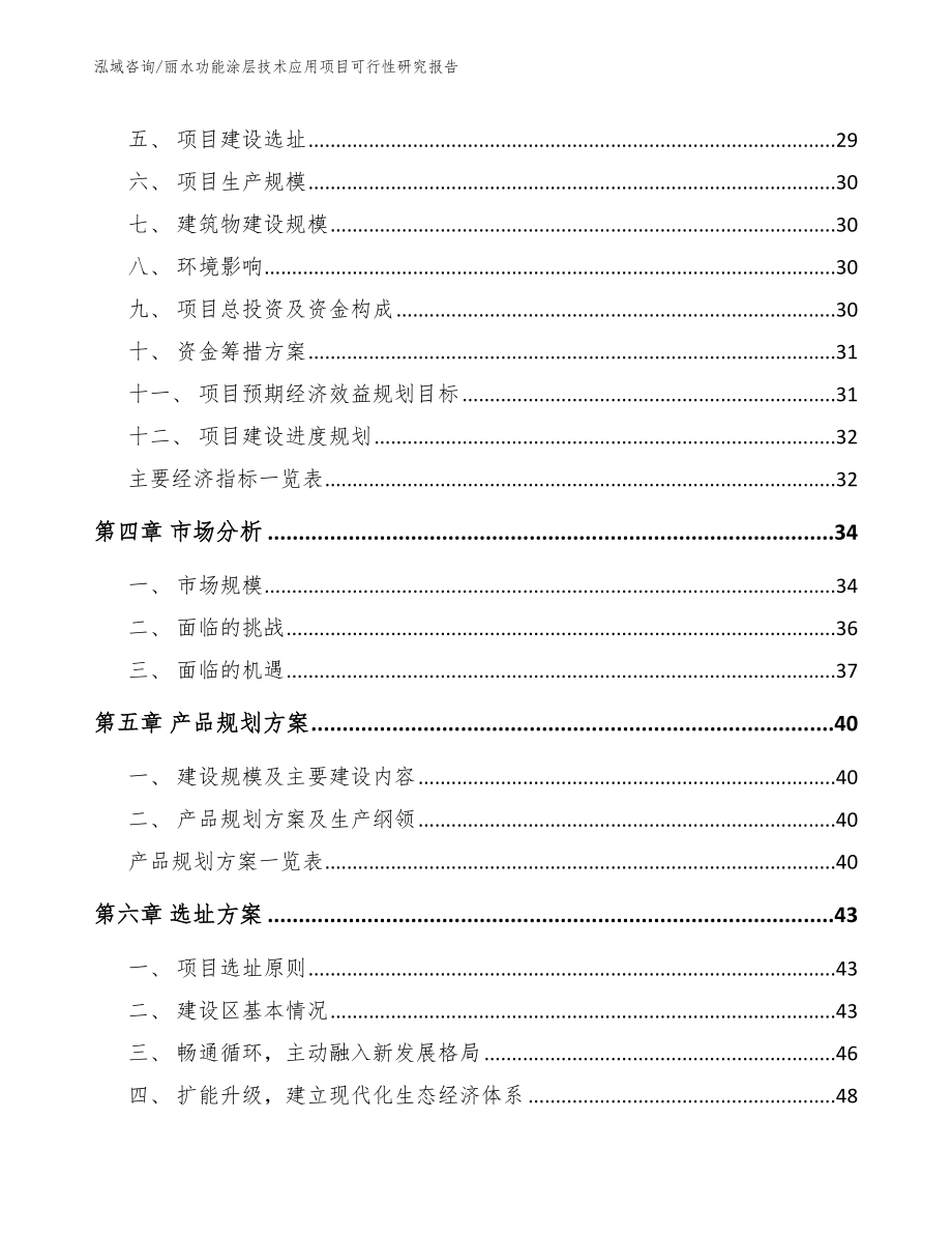 丽水功能涂层技术应用项目可行性研究报告_模板_第2页