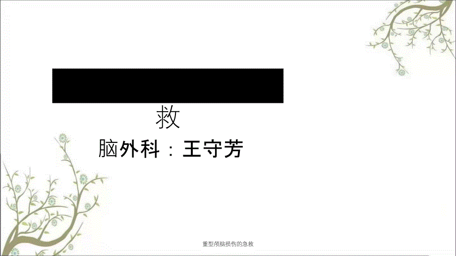 重型颅脑损伤的急救_第1页