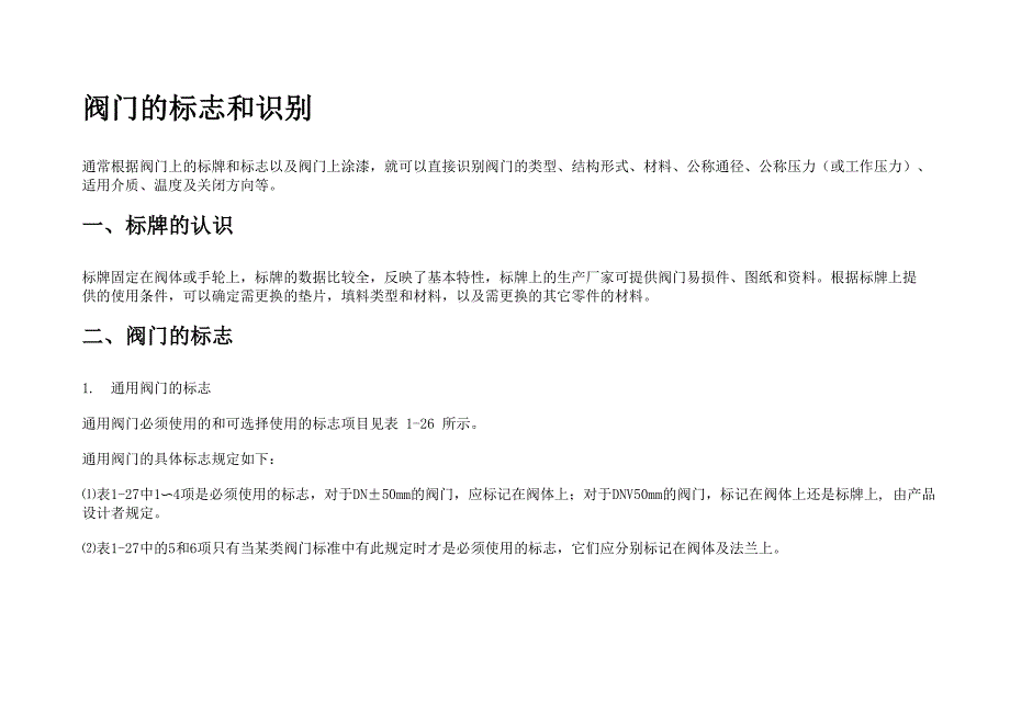 阀门的标志和识别_第1页