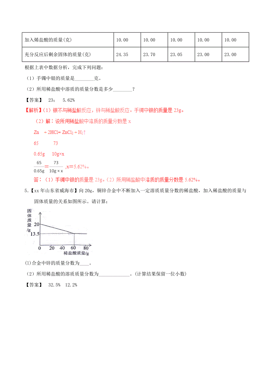 中考化学试题分项版解析汇编第01期专题13综合计算含解析_第3页