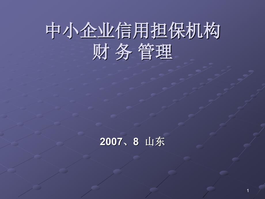 中小企业信用担保机构财务管理.ppt_第1页