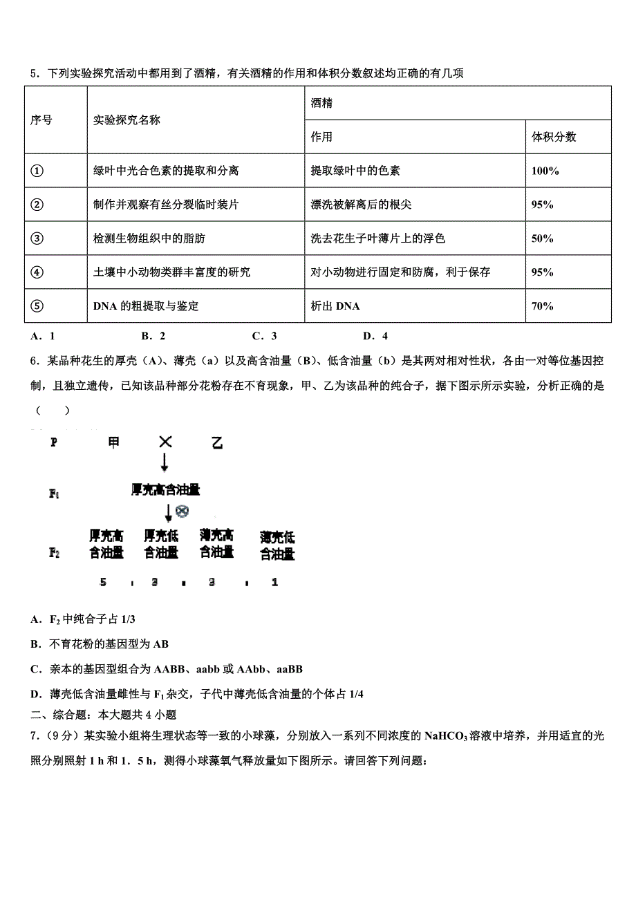 江苏省大丰市实验初级中学2022年高考临考冲刺生物试卷(含解析).doc_第2页