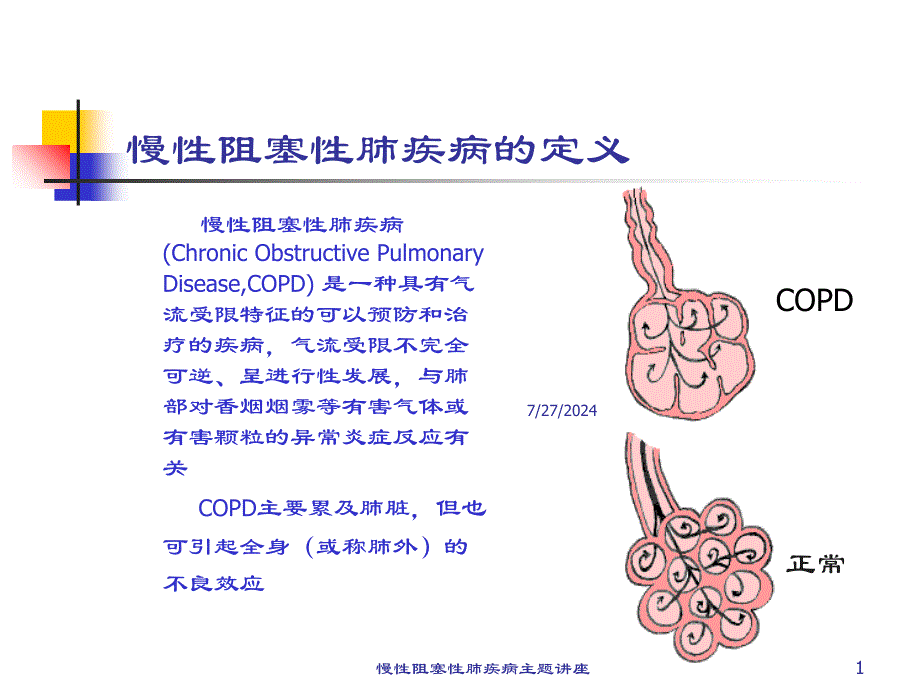 慢性阻塞性肺疾病主题讲座培训课件_第1页