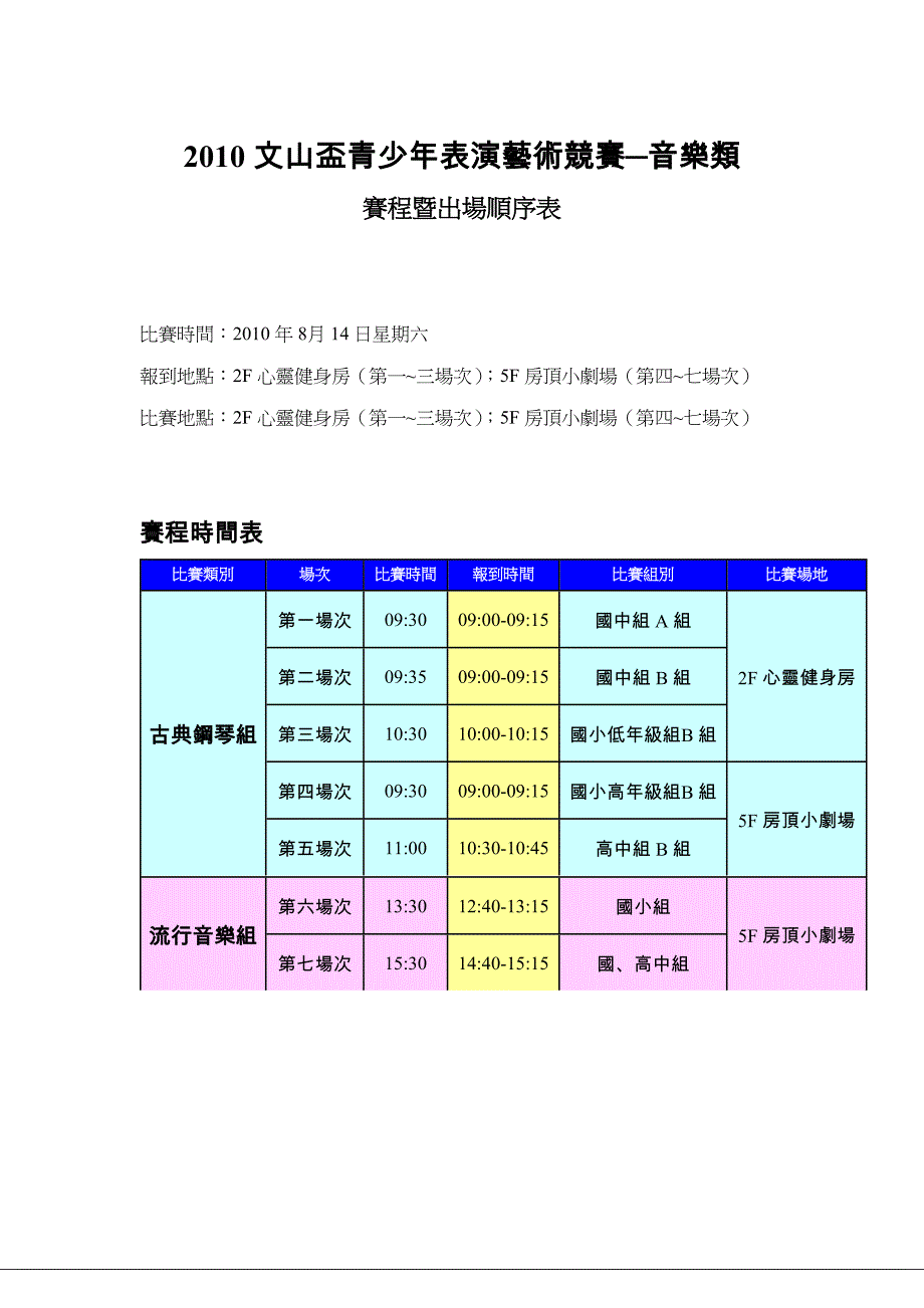 文山杯青少年表演艺术竞赛音乐类_第1页