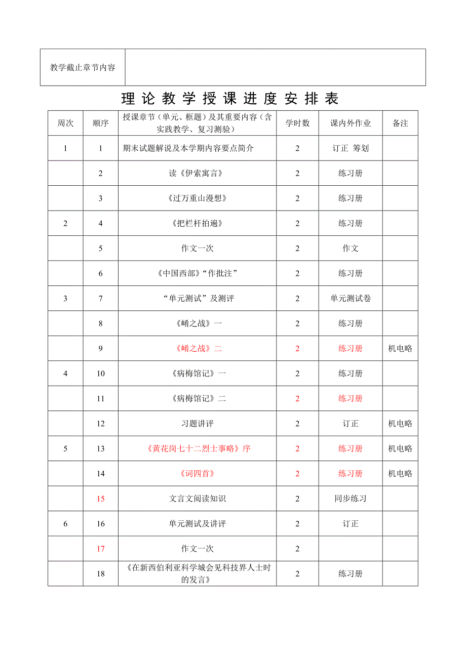 授课计划表高二下_第3页