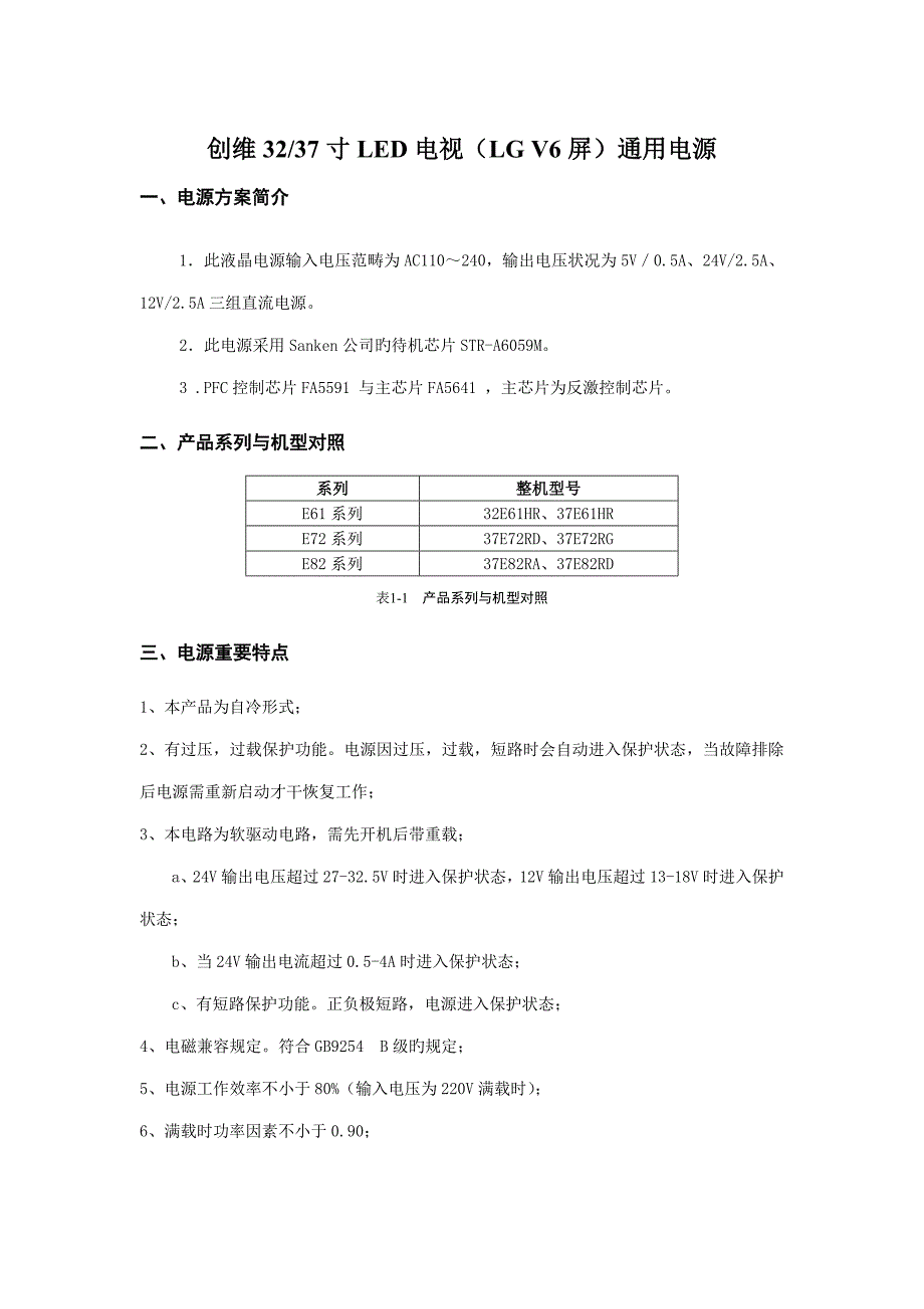 创维寸电视屏通用电源速查速修手册_第1页