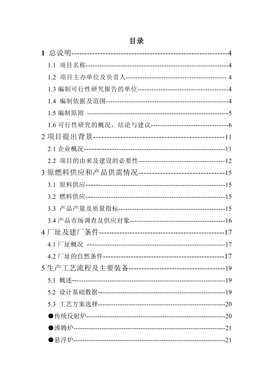 ll年产t轻烧氧化镁反射窑节能减排改造项目可行性研究报告_第1页