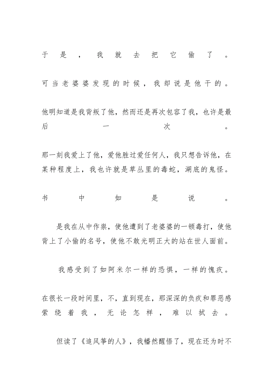 《追风筝的人》读书笔记_《追风筝的人》读后感_读书笔记范文_第2页