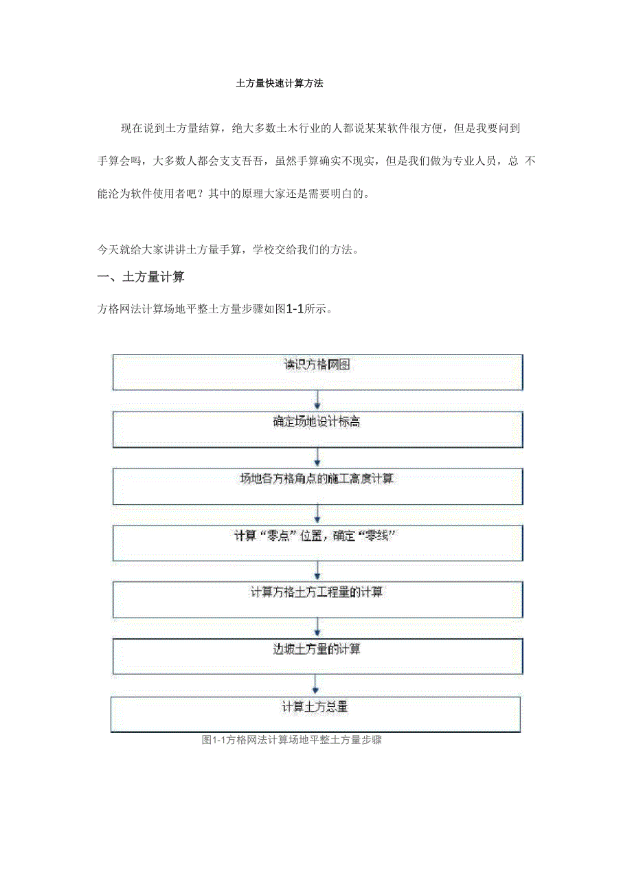 土方量快速计算方法_第1页