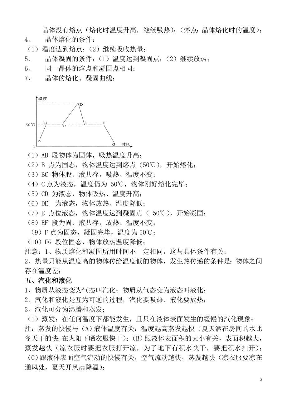 人教版八年级物理上册知识点归纳总结;_第5页