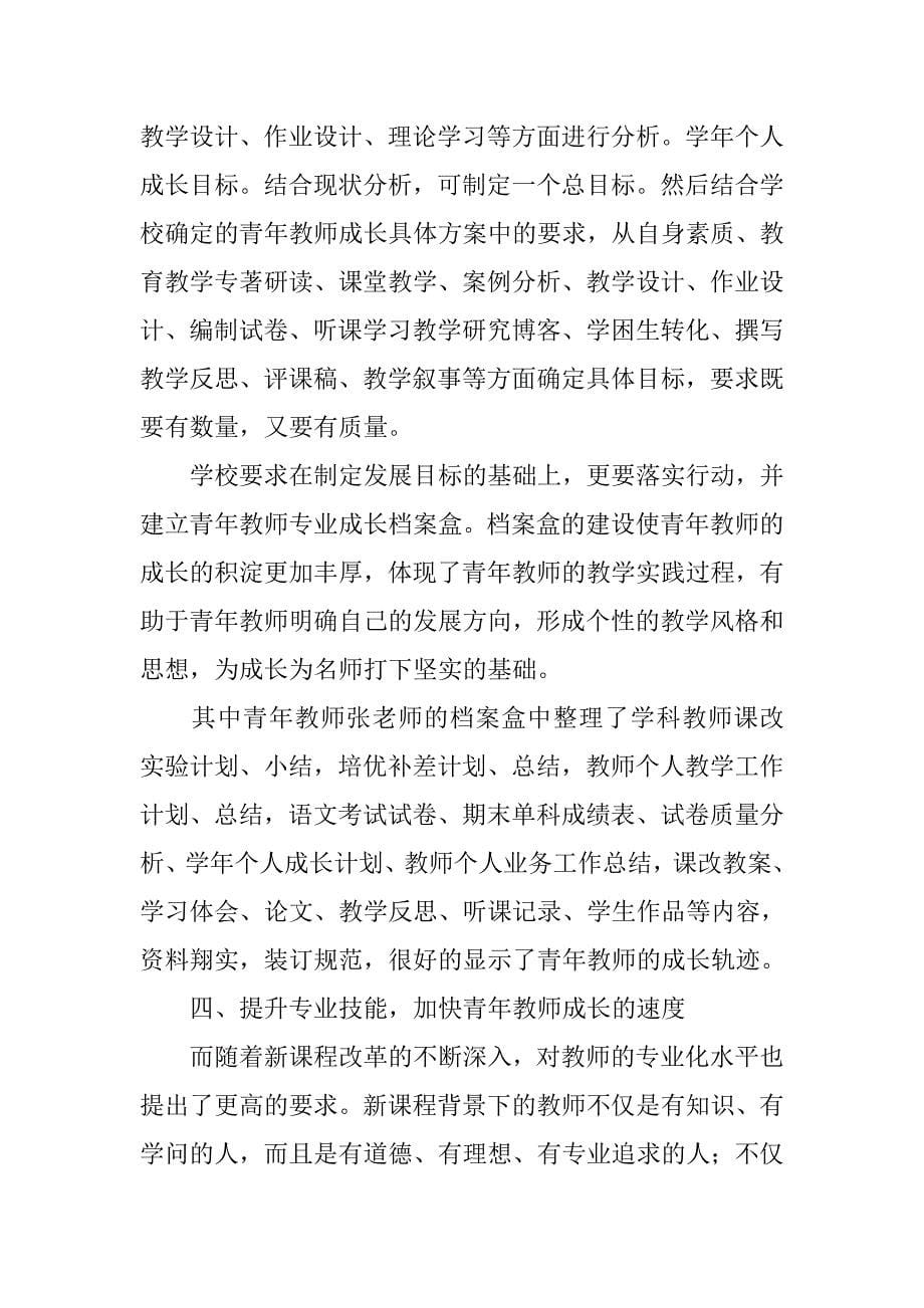 青年教师培养工作总结_第5页