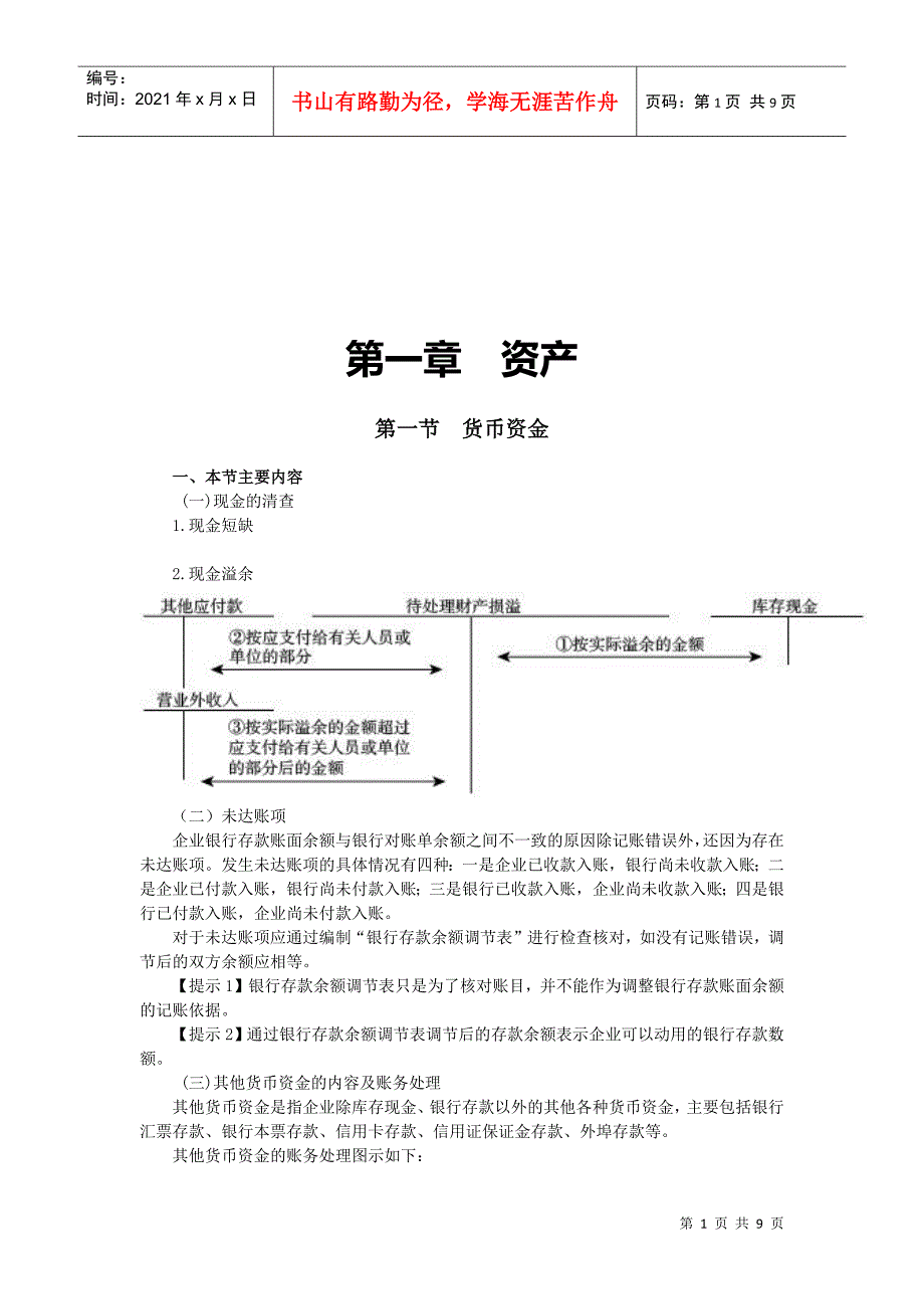 货币资金与应收及预付款项(doc 9页)_第1页