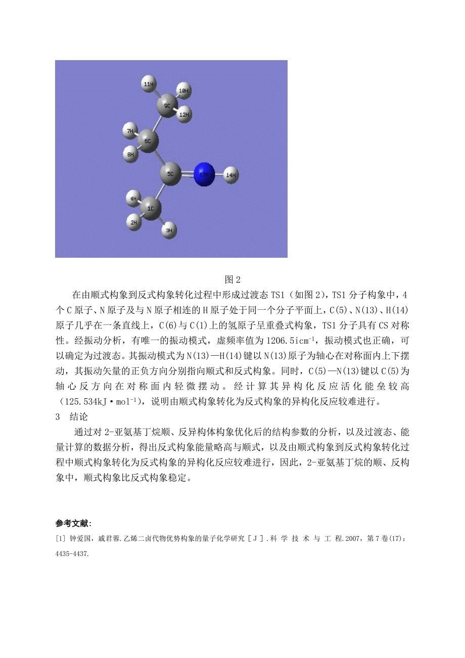 2-亚氨基丁烷的稳定构象的量子化研究.doc_第5页