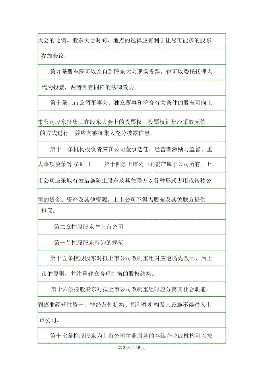 上市公司治理准则(全文)规章制度_第3页