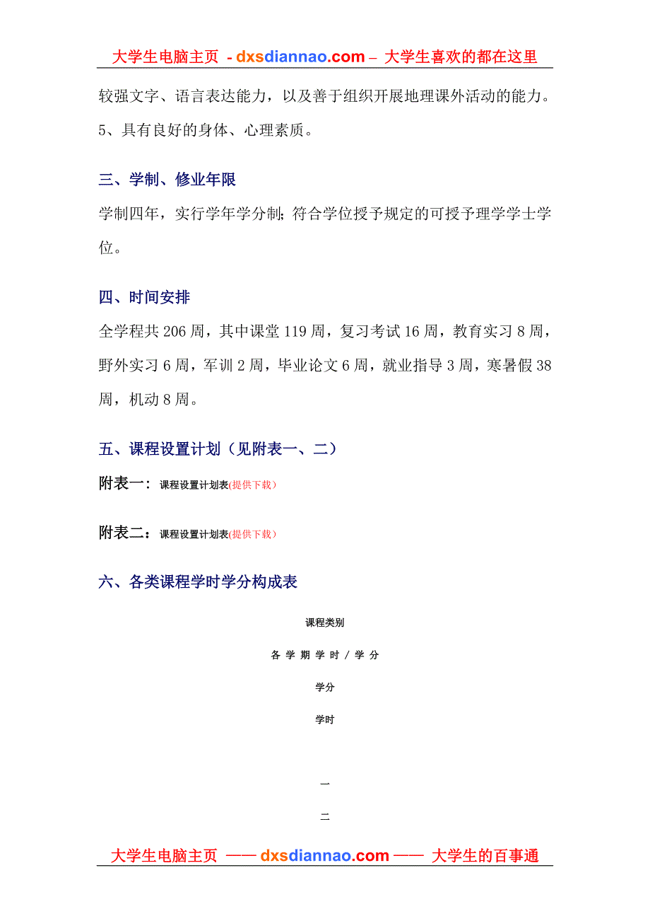 地理科学专业(本科)教学计划.doc_第2页