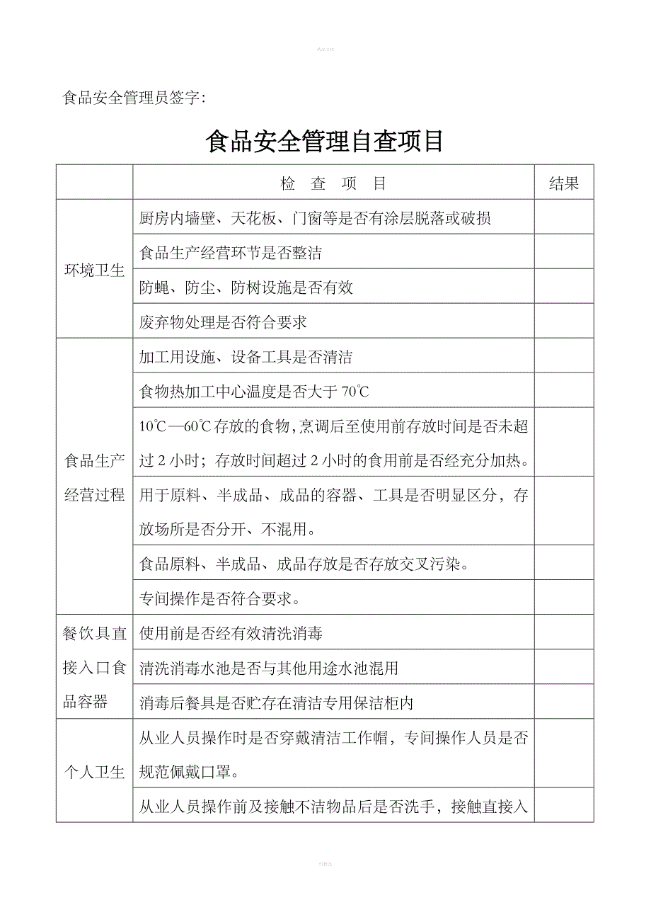 食品安全检查记录表_第3页