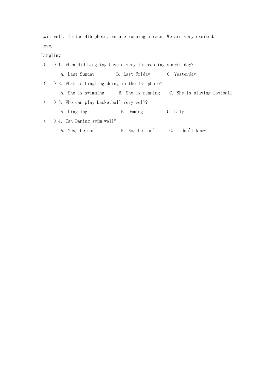 六年级英语下册Module3Unit1Thesunisshining作业外研版三起_第2页