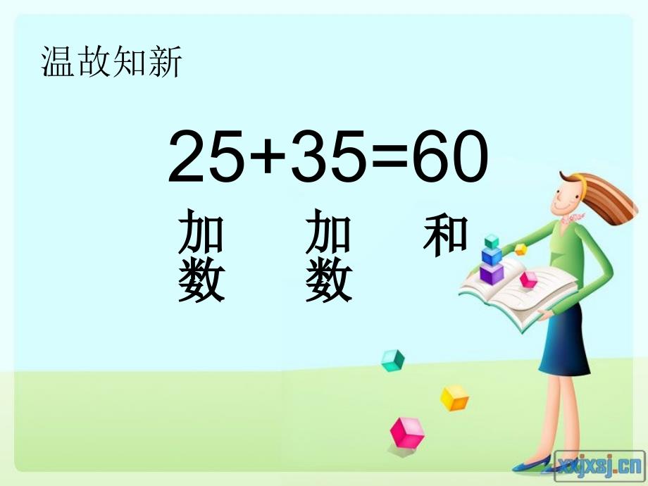 人教版小学四年级数学下册加法运算定律例1例2PPT课件_第1页