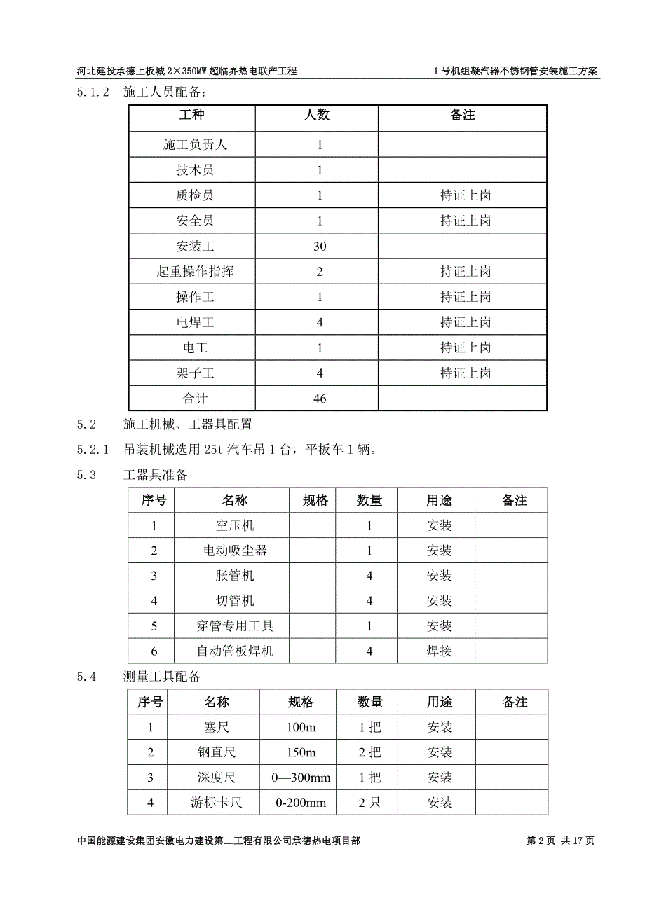 凝汽器不锈钢穿管施工方案.doc_第2页