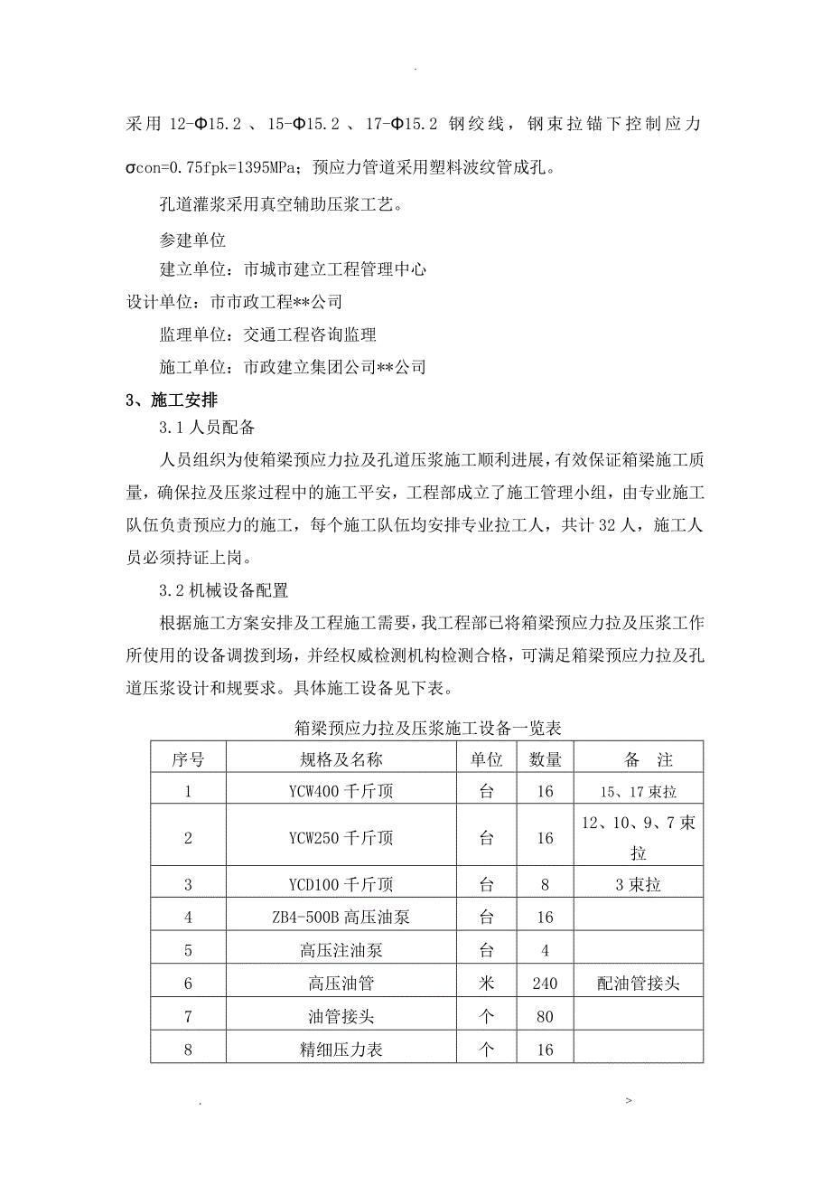 现浇箱梁预应力张拉压浆专项施工组织设计_第3页