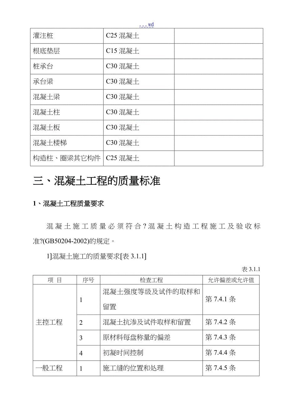 混凝土工程专项施工组织方案设计_第5页