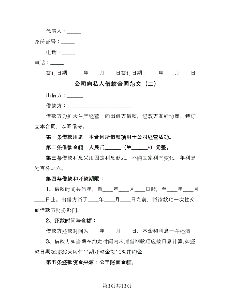 公司向私人借款合同范文（6篇）.doc_第3页